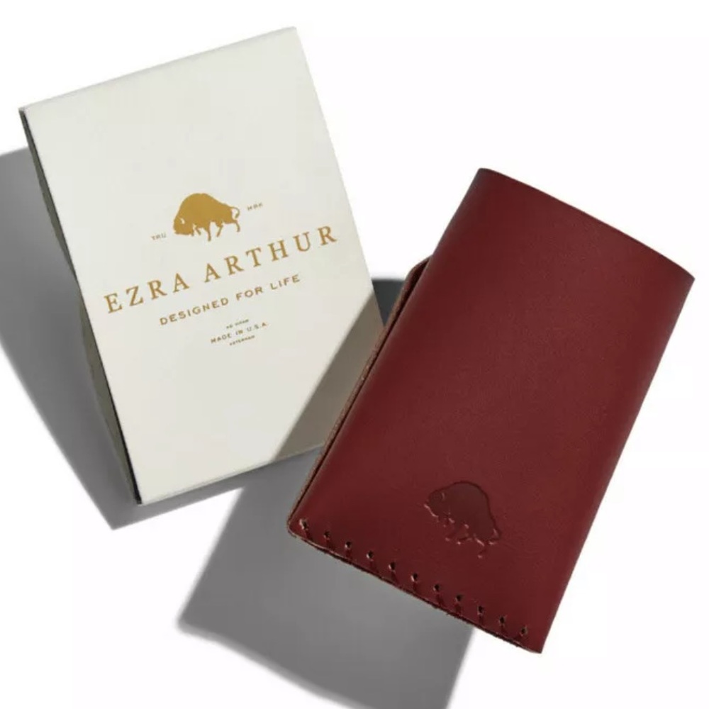 Ezra Arthur Red Leather Cardholder - New in pkg